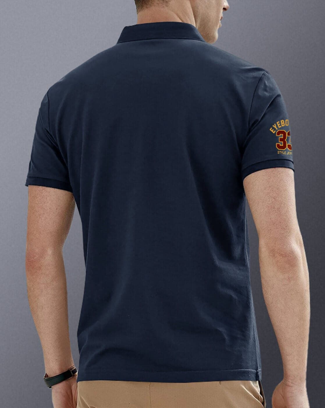 Typographic Print Polo T-Shirt