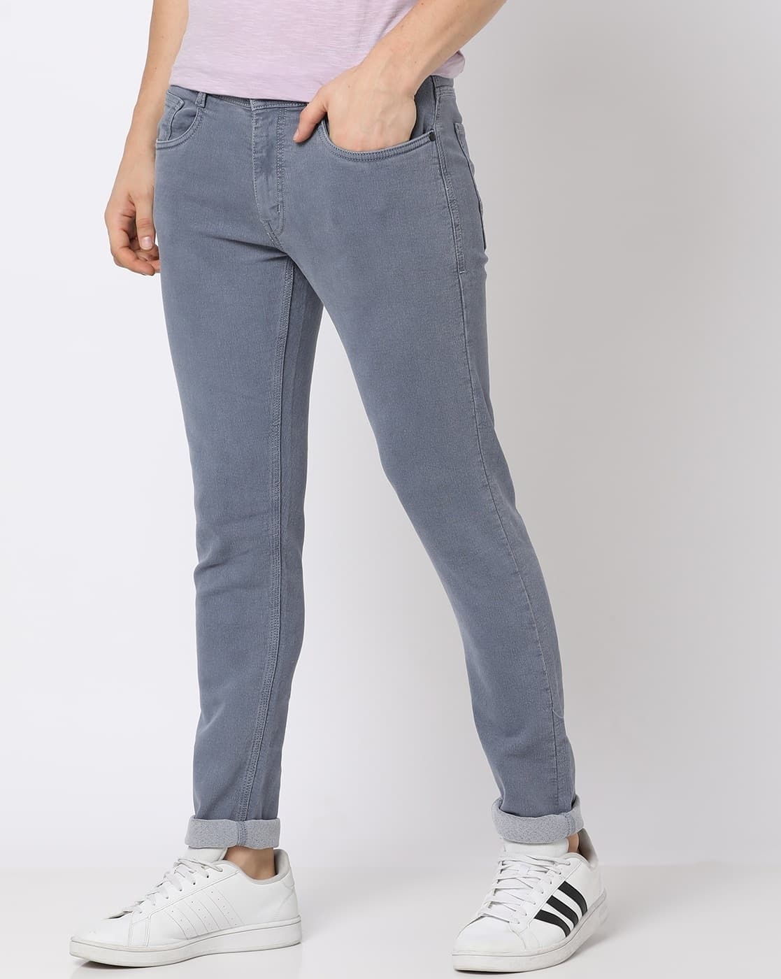 Light-Wash Skinny Fit Jeans