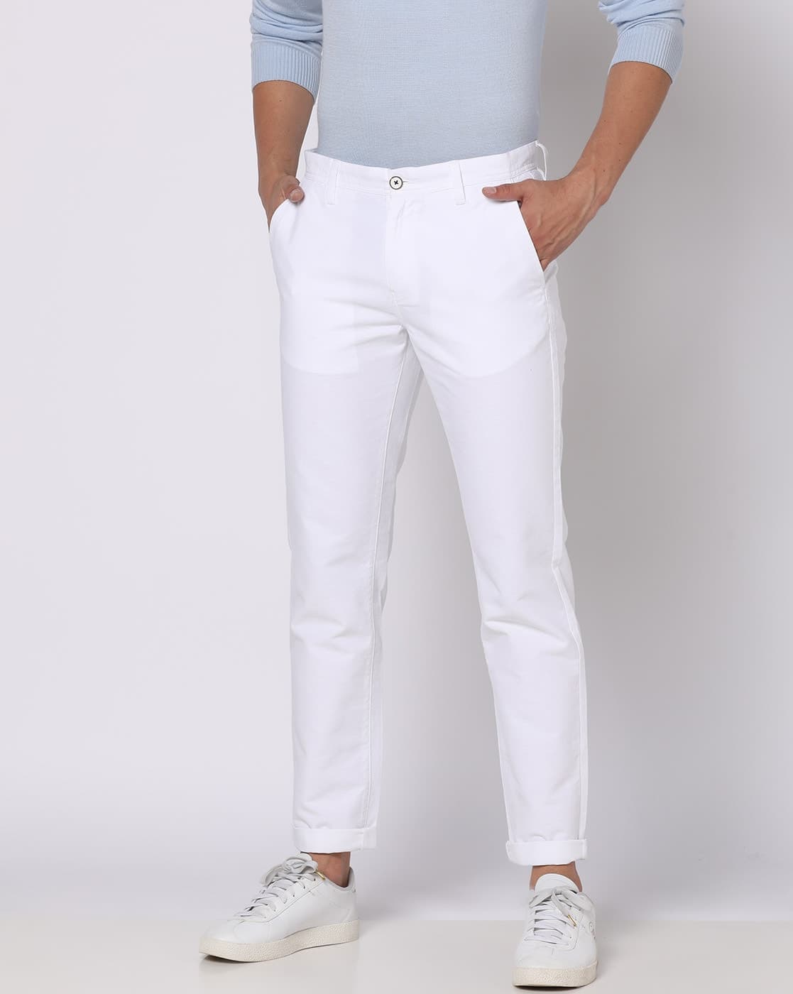 Tapered Fit Trousers with Slip Pockets