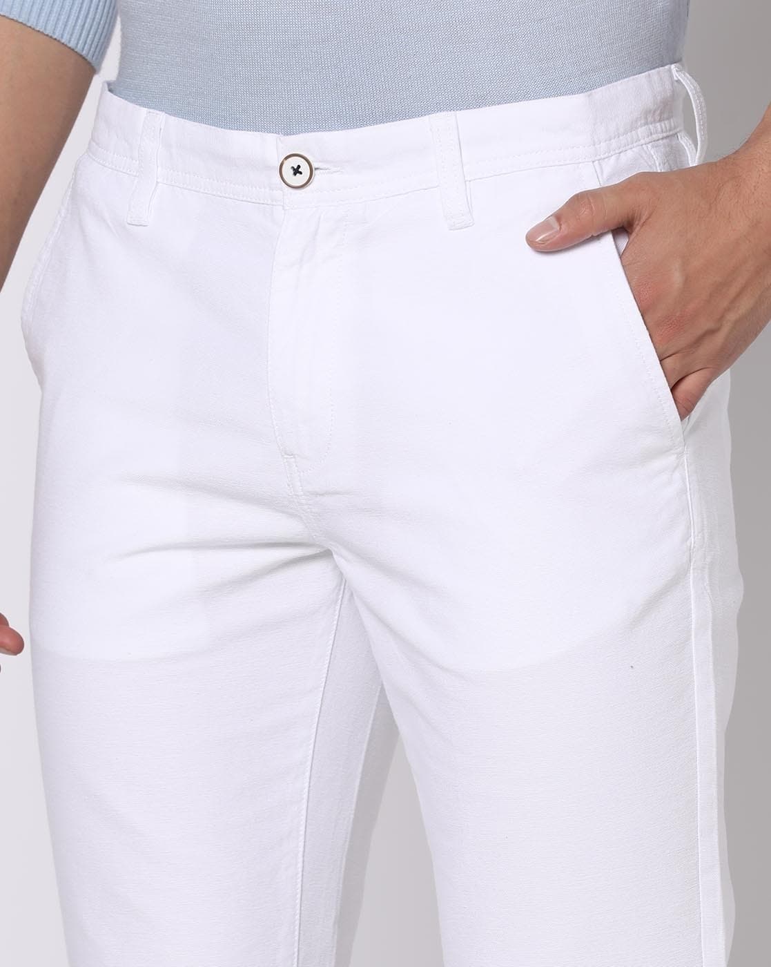Tapered Fit Trousers with Slip Pockets