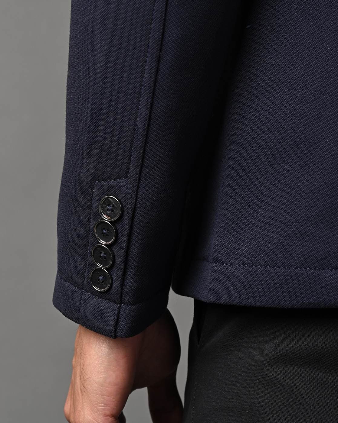 Single-Breasted Blazer with Notched Lapel