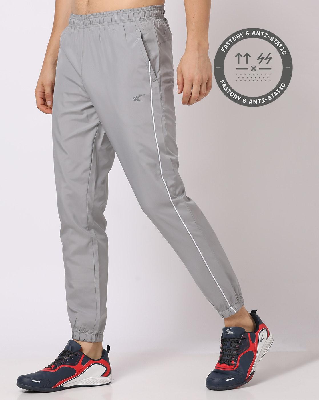 Logo Print Joggers with Piping Accent