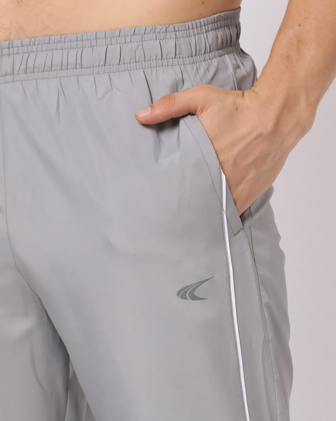 Logo Print Joggers with Piping Accent