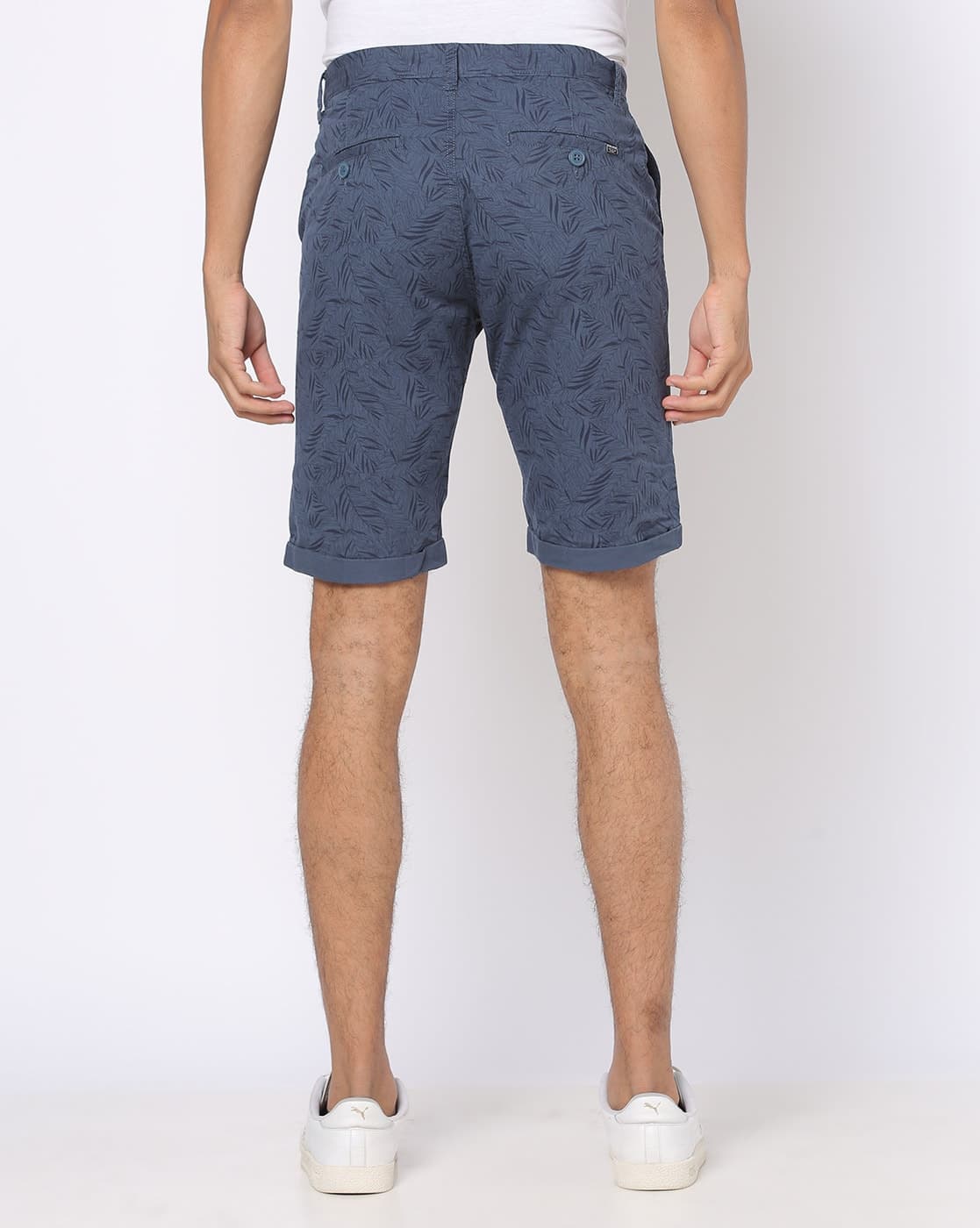 Tropical Print Shorts with Insert Pockets