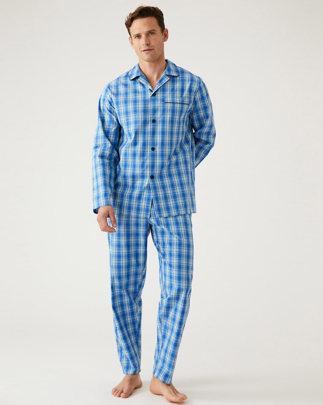 Checked Pure Cotton Pyjama Set