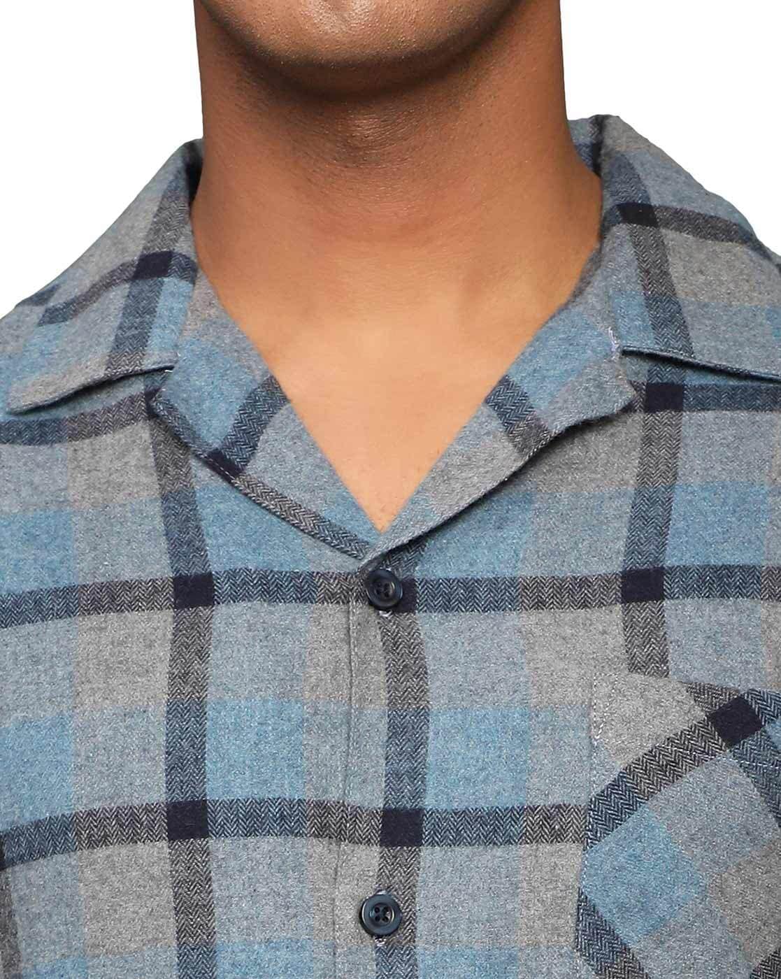 Checked Lounge Set with Patch Pocket