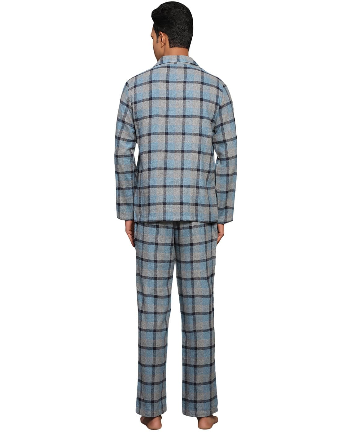 Checked Lounge Set with Patch Pocket