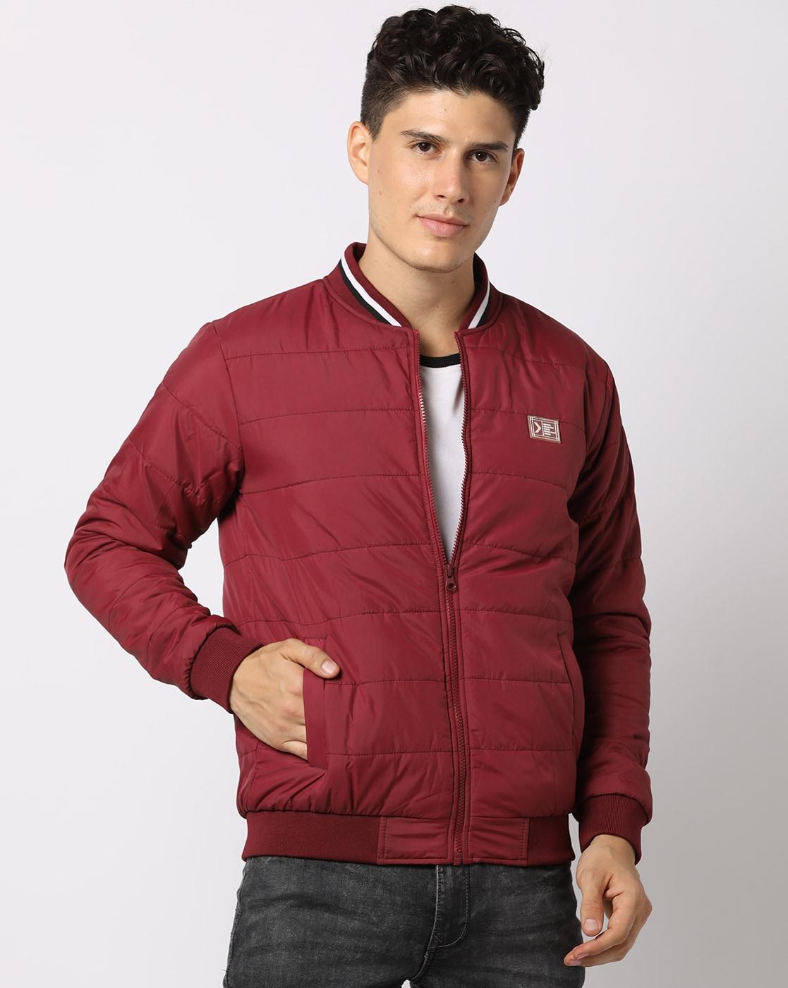 Zip-Front Padded Bomber Jacket