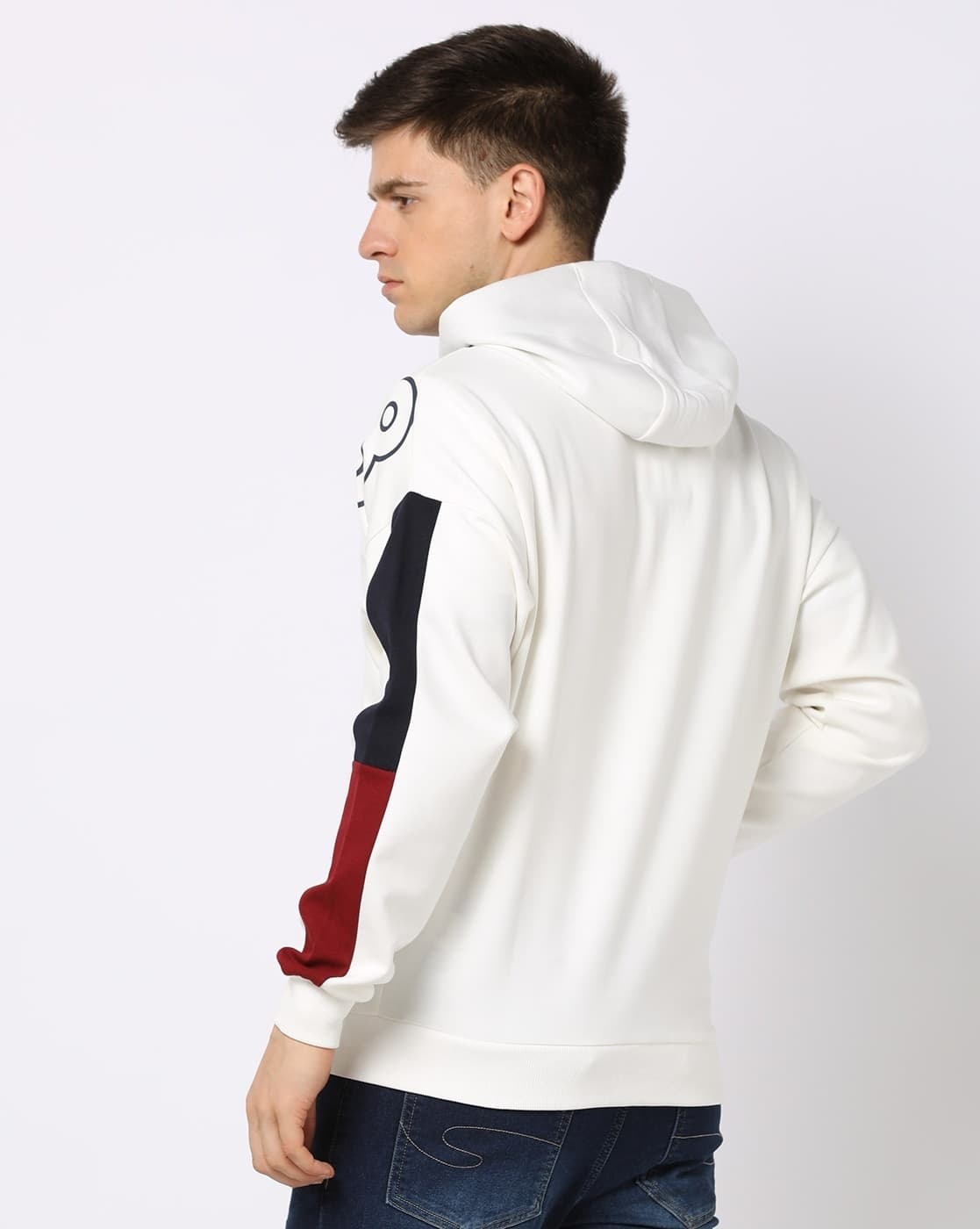 Zip-Front Printed Hoodie