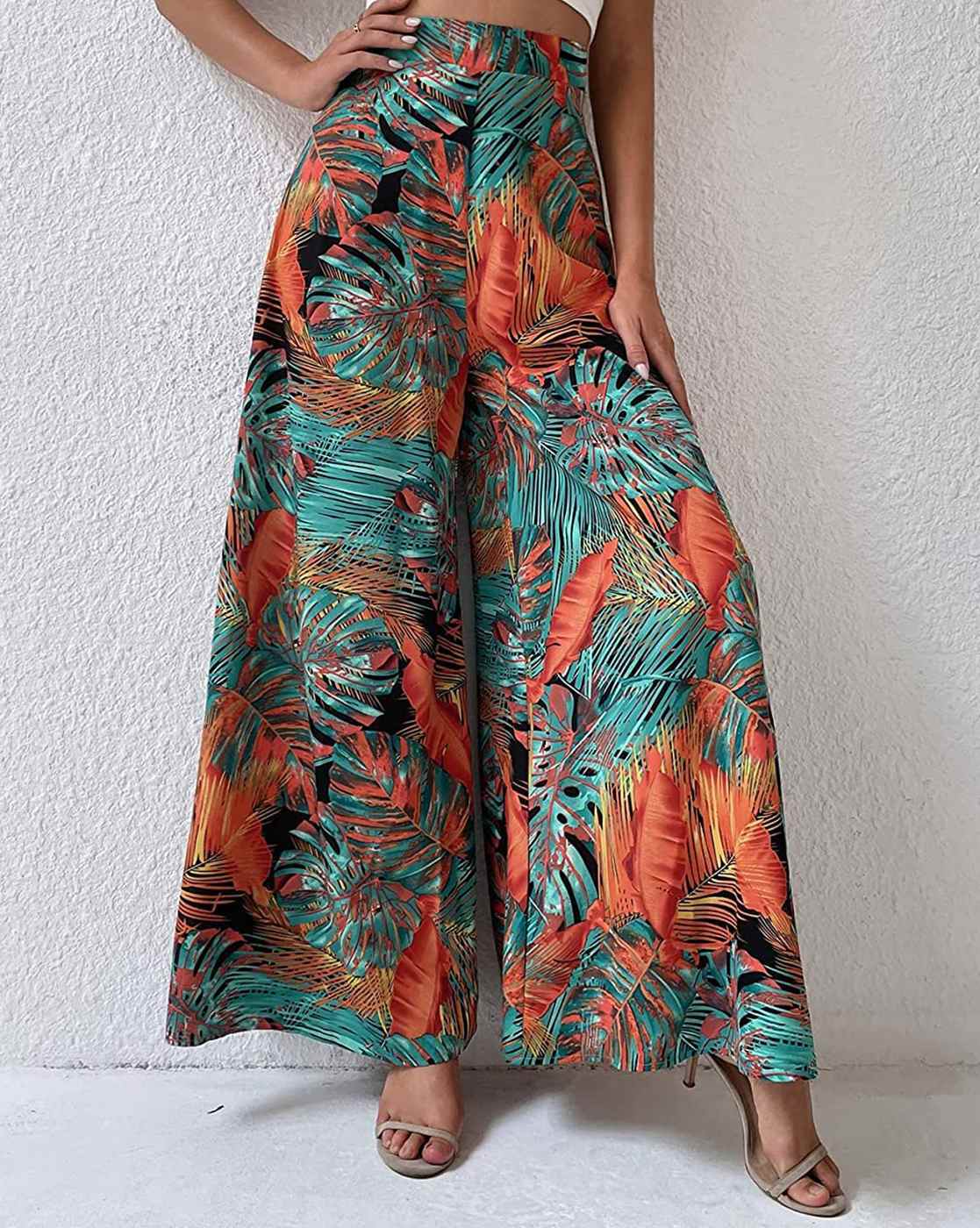 Leaf Flared Palazzos
