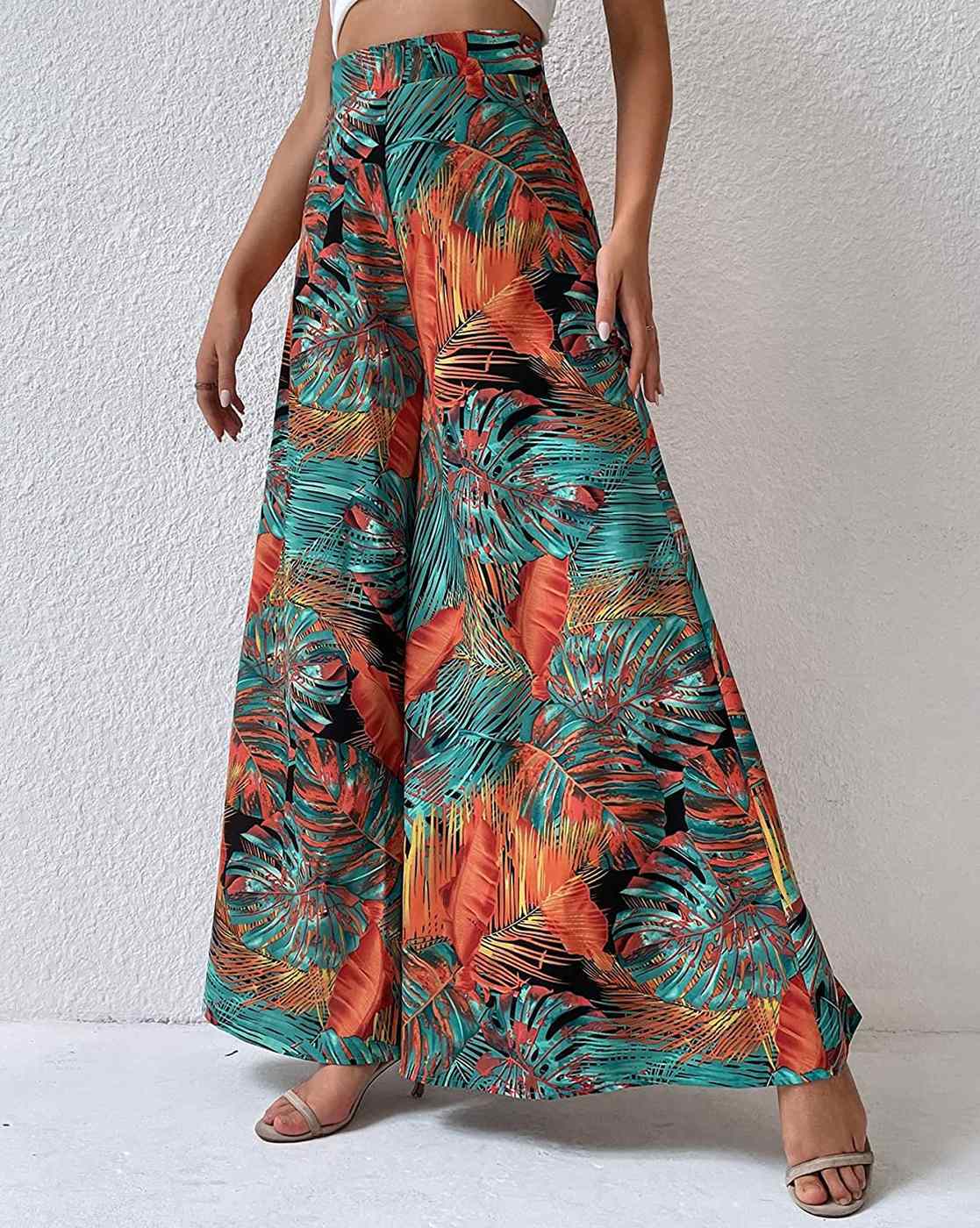 Leaf Flared Palazzos