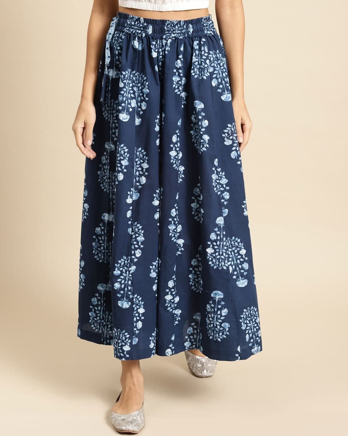 Floral Print Flared Palazzos