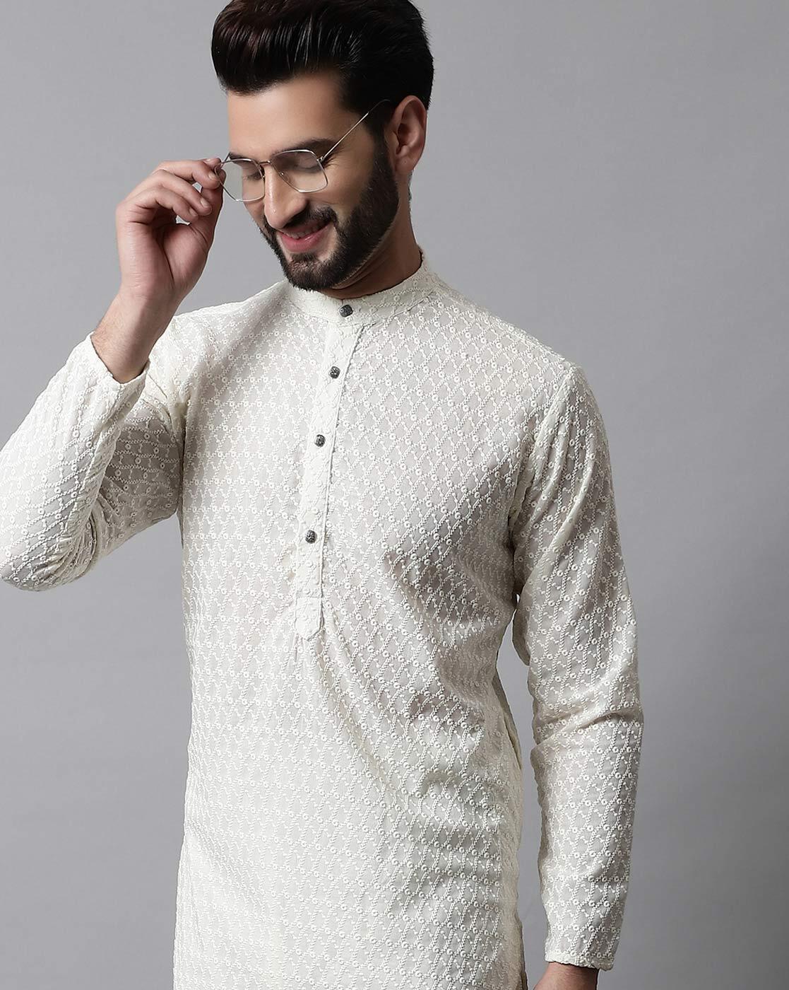 Chikankari Embroidered Kurta Pyjamas Set