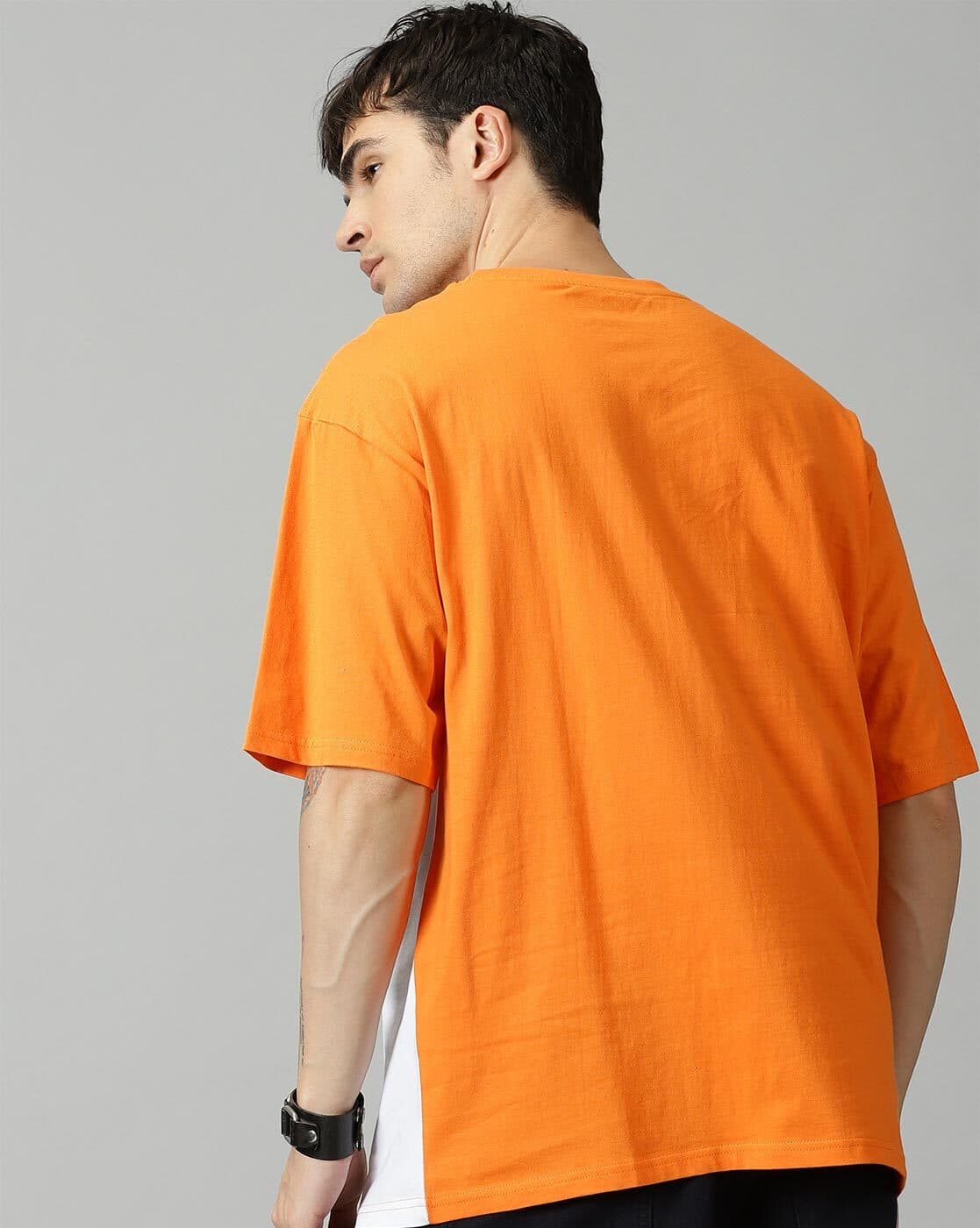 Graphic Printed Colour-Block T-Shirt