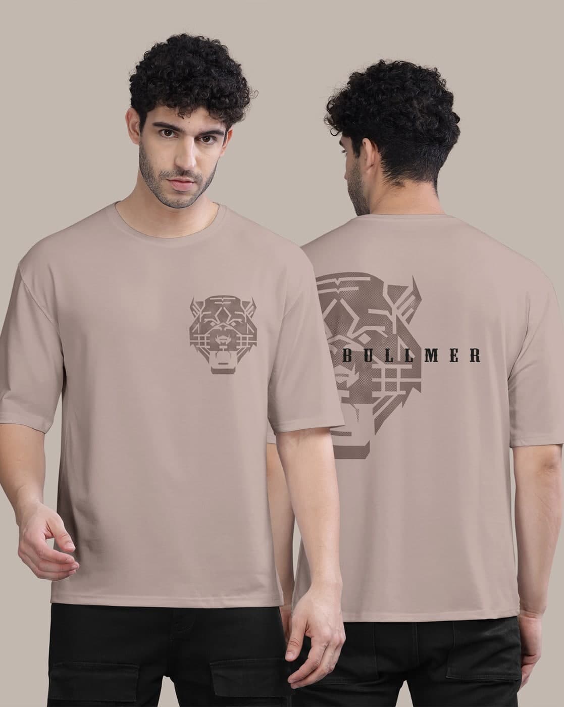 Graphic Print Loose Fit Crew-Neck T-Shirt