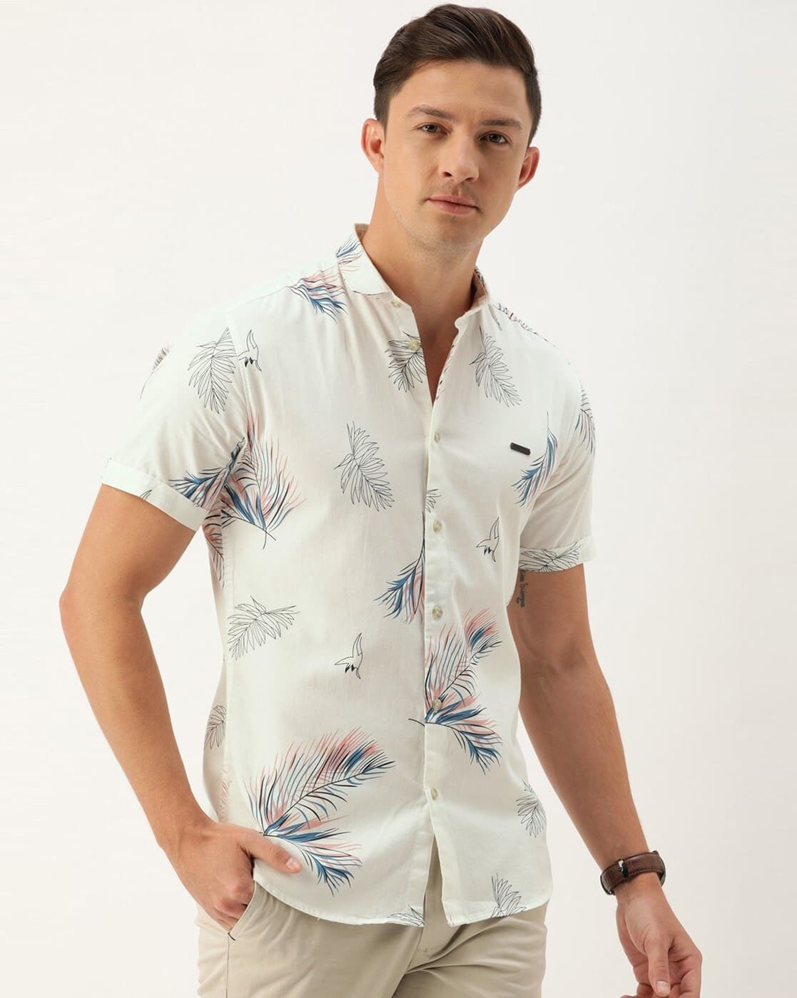 INDIAN GARAGE, Printed Slim Fit Shirt