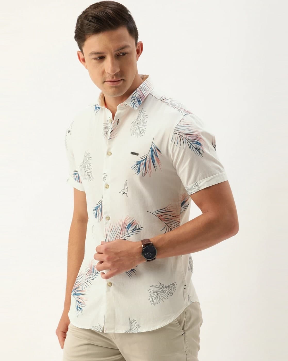 INDIAN GARAGE, Printed Slim Fit Shirt