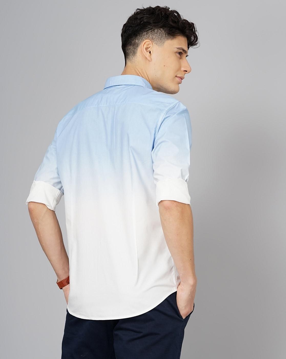 Ombre-Dyed Slim Fit Shirt