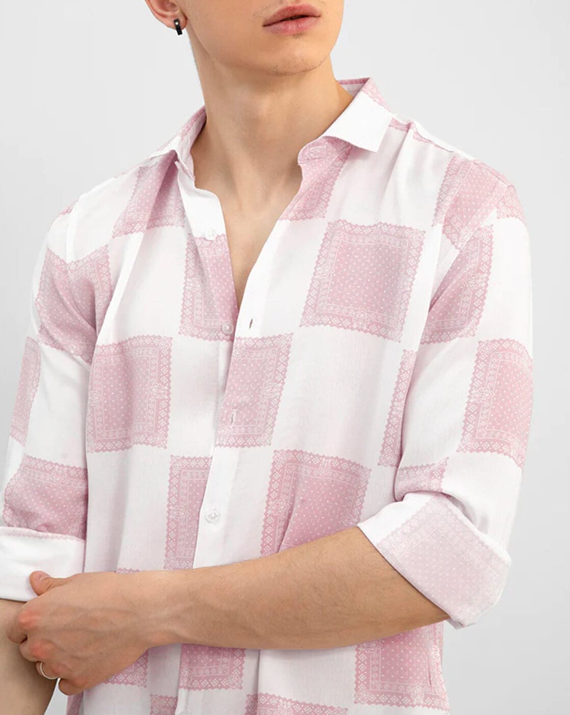 Geometric Print Full-Sleeves Shirt