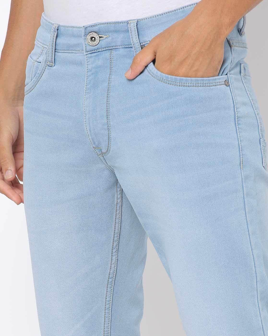 Lightly Washed Slim Fit Jeans