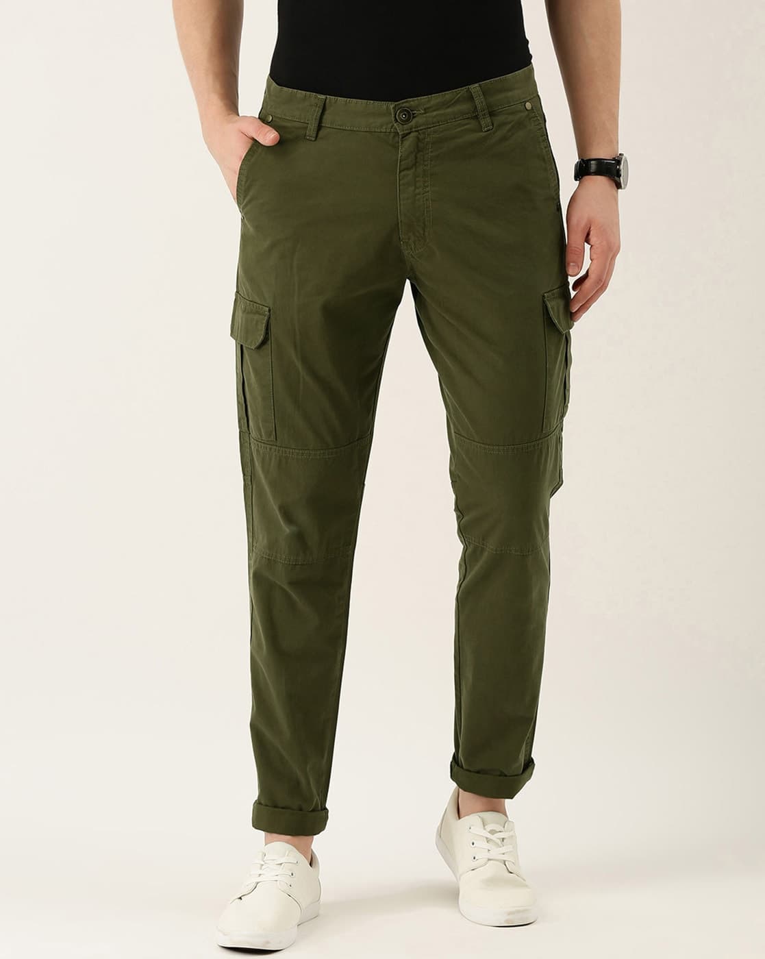 Flat Front Slim Fit Cargo Pants