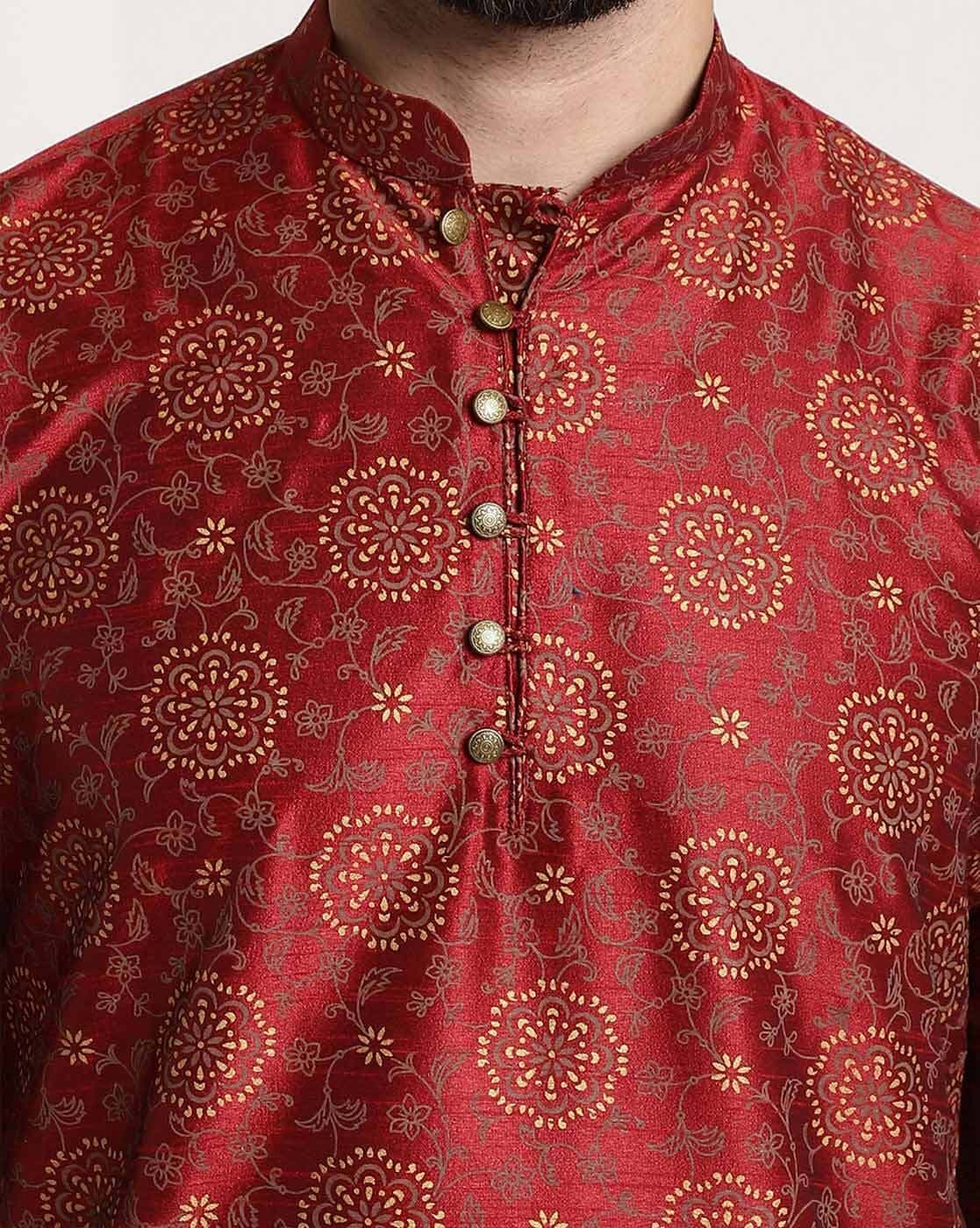 Embellished Silk Kurta & Pyjamas Set with Jacket