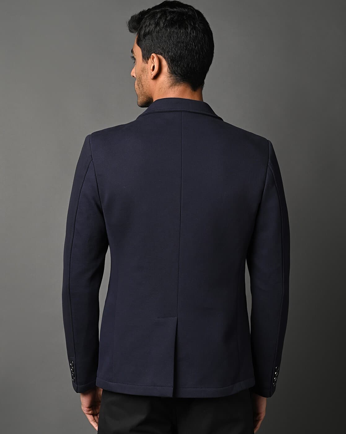 Single-Breasted Blazer with Notched Lapel