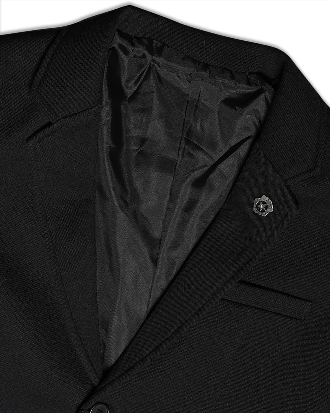 Single-Breasted Pea Coat with Notched Lapel