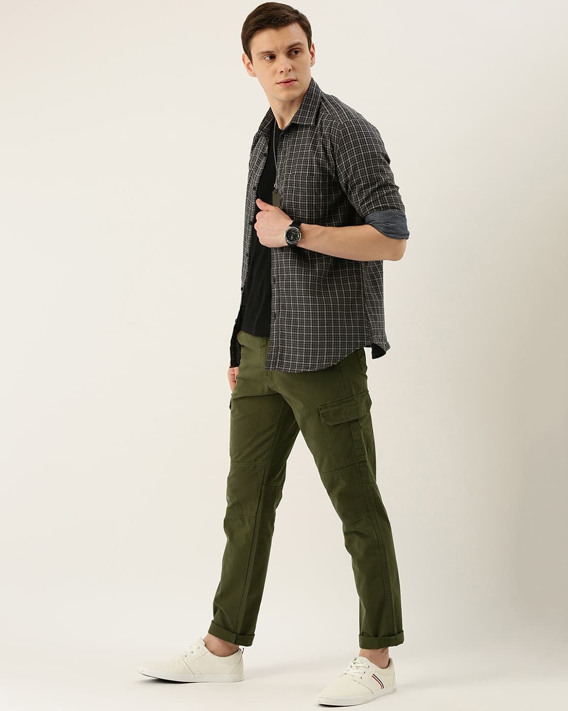 Flat Front Slim Fit Cargo Pants